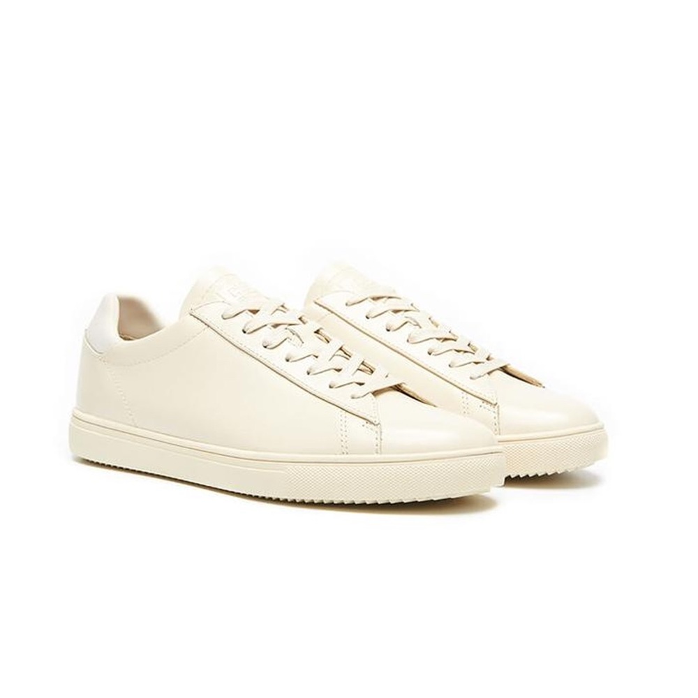 New rare Clae Bradley leather tonal sneaker in khaki mens 6 womens 7.5 EU 38
